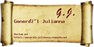 Generál Julianna névjegykártya